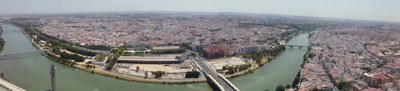 Vista panorámica de  Sevilla desde Torre Pelli