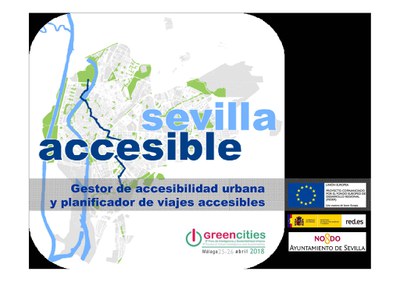 Plano de Sevilla con el logo de Sevilla Accesible para la nueva app planificador de viajes accesibles