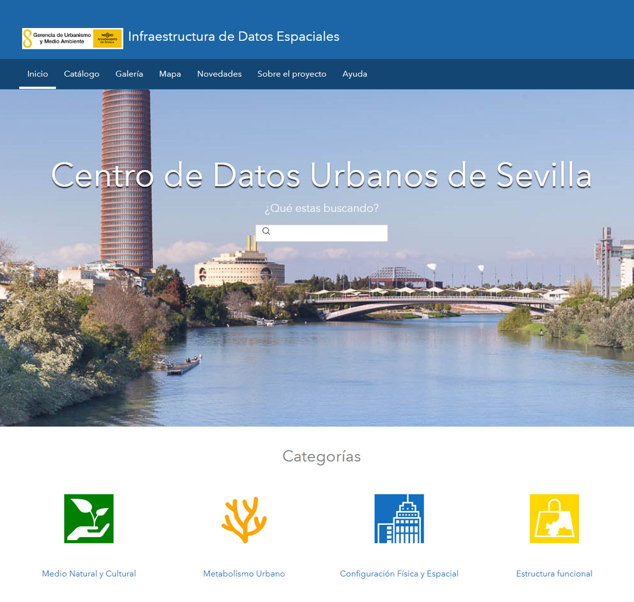 Centro de Datos Urbanos o Portal de Datos Abiertos Espaciales de Sevilla