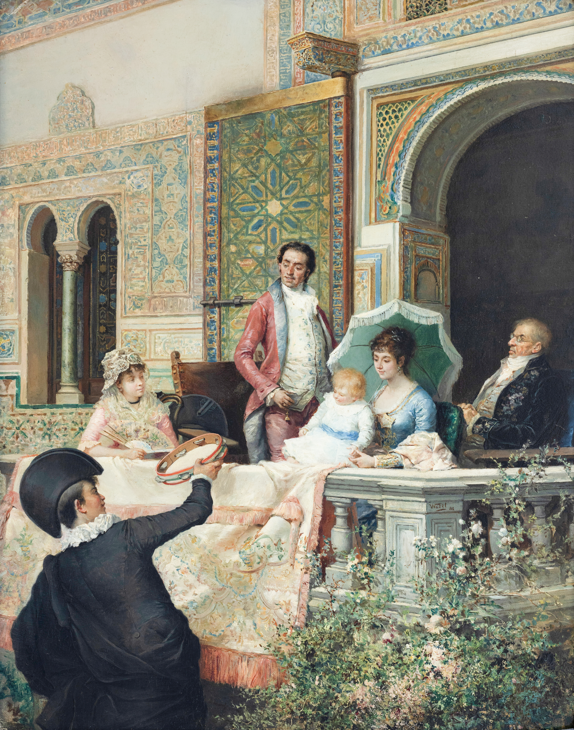 En el balcón
