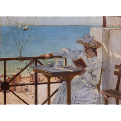  Lectura en la playa de Rota - Miniatura