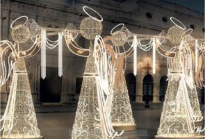 Ángeles luminosos Plaza San Fco (Alumbrado Navidad 2019)
