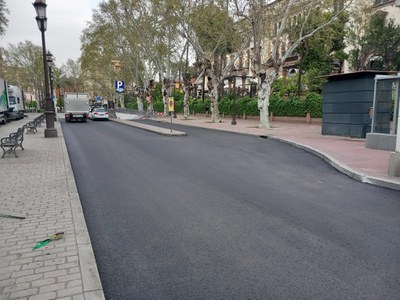 Avda. de Roma reasfaltada Avda. de Roma reasfaltada