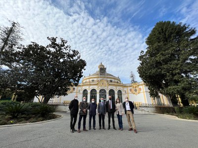 Cubiertas Casino y Lope de Vega inicio (alcalde y delegado con equipo de Urbanismo) Cubiertas Casino y Lope de Vega inicio (alcalde y delegado con equipo de Urbanismo)