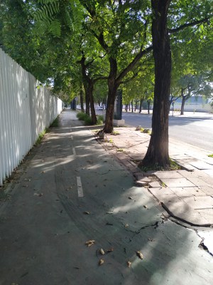 Francisco de Montesinos carril bici antes reurb 3