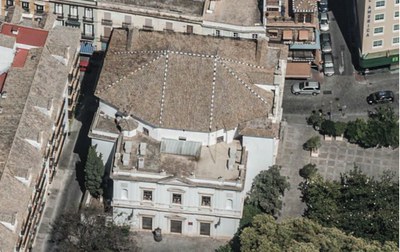 Vista aérea cubierta iglesia San Hermenegildo