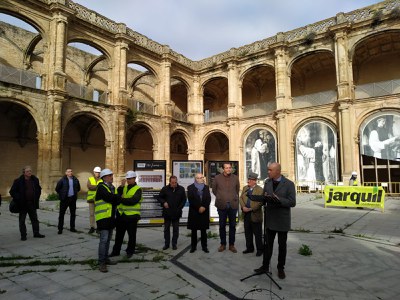 Monasterio San Jerónimo inicio obras (visita alcalde)