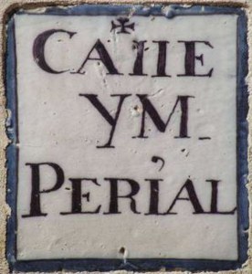 Ejemplo de azulejo nomenclátor conservado Ejemplo de azulejo nomenclátor conservado