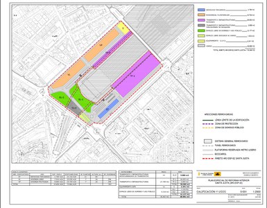 Plano de calificación y usos del PERI de Santa Justa