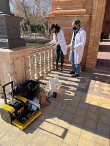 Prueba de limpieza balaustrada Gran Peatón