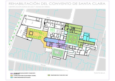 Zonas en uso y en obras