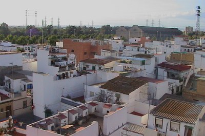 Vista aérea de la barriada de la Bachillera, en el distrito Norte de la ciudad