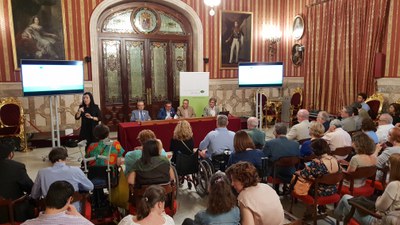 Momento del acto en el que se ha informado a los miembros de la Comisión Permanente de Accesibilidad sobre el nuevo Plan que se elaborará