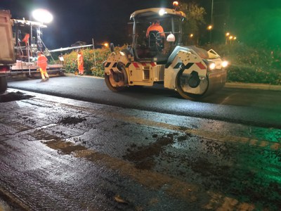 Trabajos de reasfaltado anteriores en la Ronda del Tamarguillo