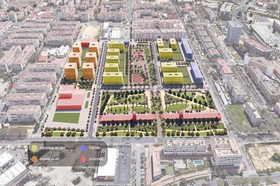 Recreación del proyecto residencial previsto en la antigua fábrica algodonera
