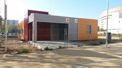 Módulo en construcción en la Avda. de las Ciencias