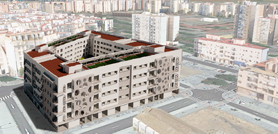 Recreación del edificio de viviendas que construirá Emvisesa