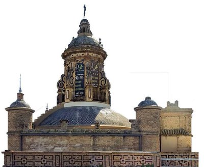 Cúpula y linterna de la iglesia de la Anunciación por la que se filtra el agua cuando llueve 