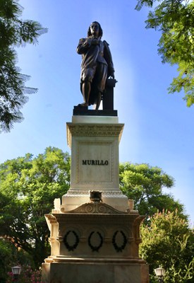 Estatua de Murillo tras la restauración
