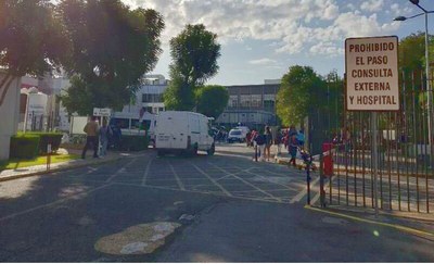 Estado actual de uno de los accesos al campus universitario de Medicina de la Macarena