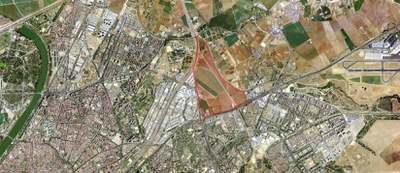 Plano de localización del sector del Buen Aire, al noreste de la ciudad