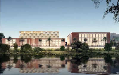 Recreación del futuro complejo proyectado sobre la antigua fábrica de tabacos de Altadis, en Los Remedios