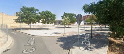 Intersección de las calles Amperio y Electricidad, donde está previsto se construya el futuro Centro Cívico