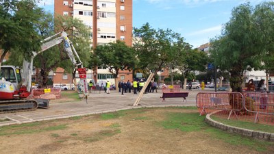 Las máquinas han llegado ya a la plaza del Olivo, que estará en obras los próximos seis meses