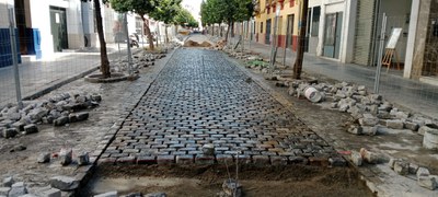 Obras de readoquinado pertenecientes a la primera fase de la intervención 