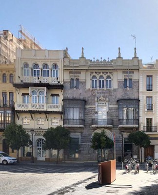 Edificios de la Plaza de San Francisco 11 y 12 donde se desarrollará el nuevo hotel de 5 estrellas