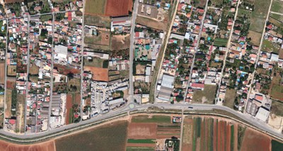 Vista aérea de la barriada El Gordillo, al norte de la ciudad 