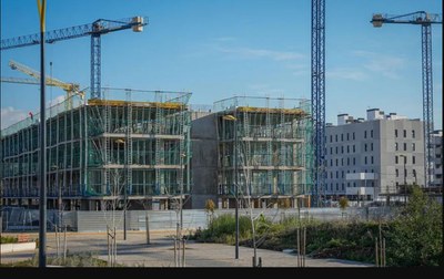 Viviendas en construcción en Palmas Altas, en la zona sur de Sevilla