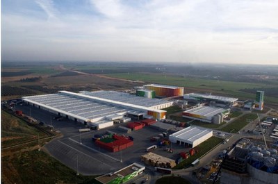 Vista aérea de la factoría Heineken en Sevilla