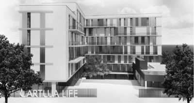 Recreación del futuro edificio de la nueva residencia de estudiantes autorizada por Urbanismo