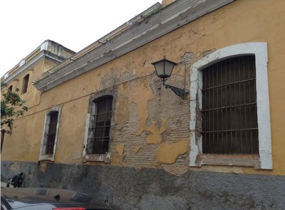 Estado actual de la fachada del edificio a la calle Portaceli