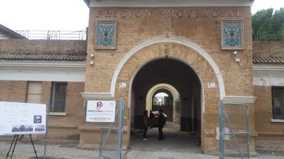 Entrada al antiguo pabellón por el que ingresaban los presos en la cárcel de la Ranilla