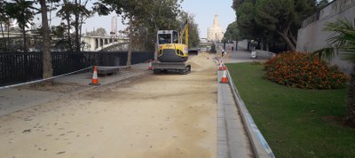 Trabajos de repavimentación actualmente en marcha