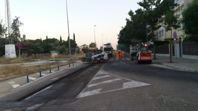 Trabajos de fresado en la Avenida de Dinamarca