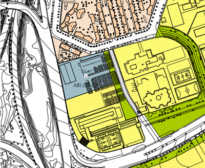 Plano de ordenación pormenorizada de los suelos de los viveros municipales, en Triana, que serán transformados